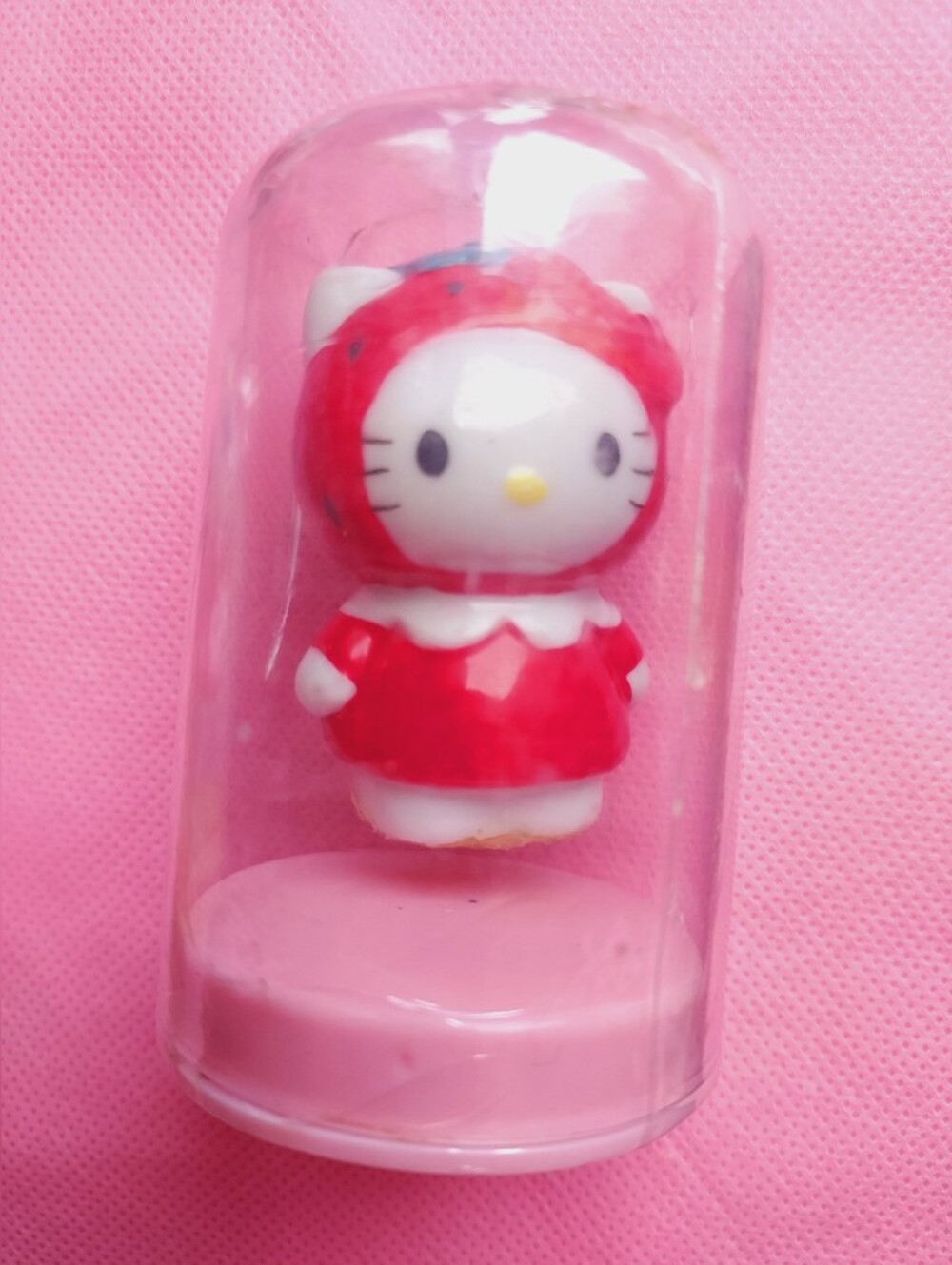 Sanrio Hello Kitty Red strawberry  Figure doll vintage